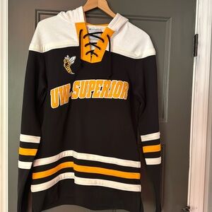 University of Wisconsin Superior UWS Yellowjackets Hooded Sweatshirt Small
